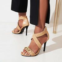 Funki Buys | Shoes | Women's Strappy Gladiator Stiletto Sandals