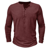 Funki Buys | Shirts | Men's Casual Long Sleeve Henly Shirt