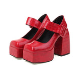 Funki Buys | Shoes | Women's Stone Pattern High-Heel Platform