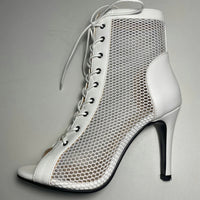 Funki Buys | Boots | Women's Mesh Peep Toe Stiletto Booties