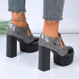 Funki Buys | Shoes | Women's Chunky Block Heeled Mary Janes