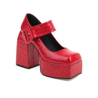 Funki Buys | Shoes | Women's Stone Pattern High-Heel Platform