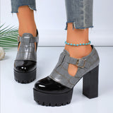 Funki Buys | Shoes | Women's Chunky Block Heeled Mary Janes