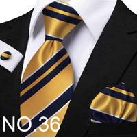 Funki Buys | Neckties | Men's Classic Striped Jacquard Tie Set