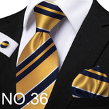 Funki Buys | Neckties | Men's Classic Striped Jacquard Tie Set