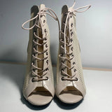 Funki Buys | Boots | Women's Mesh Peep Toe Stiletto Booties