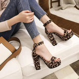 Funki Buys | Shoes | Women's High Leopard Print Platform Sandals