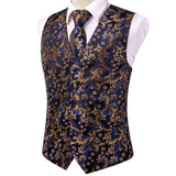 Funki Buys | Vests | Men's Luxury 5 Pcs Formal Waistcoat Tie Set