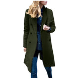 Funki Buys | Jackets | Women's Long Slim Winter Coat | Wool Blend