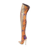 Funki Buys | Boots | Women's Multicolor Snake Print Long Boots
