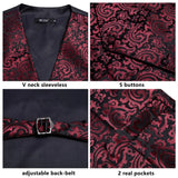 Funki Buys | Vests | Men's 4 Pcs Silk Slim Fashion Waistcoat Sets