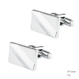 Funki Buys | Cufflinks | Men's 2 Pcs Silver Tie Clip Cufflink Set