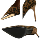 Funki Buys | Shoes | Women's Leopard Print Stilettos Metal Heel