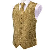 Funki Buys | Vests | Men's 5 Pcs Premium Gold Vest Tie Set