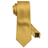 Funki Buys | Neckties | Men's 3pcs Silk Gold Premium Tie Set