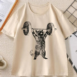 Funki Buys | Shirts | Unisex Weight Lifting Cat Tee