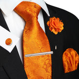 Funki Buys | Neckties | Men's 5pcs Silk Floral Champagne Tie Set