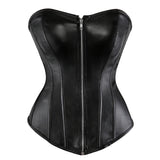 Funki Buys | Lingerie | Women's Faux Leather Zip Up Corset