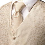 Funki Buys | Vests | Men's 5 Pcs Floral Wedding Vest Tie Set
