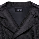 Funki Buys | Vests | Men's 4 Pcs Gold Silk Paisley Tie Vest Set