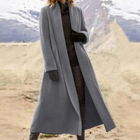 Funki Buys | Jackets | Women's Long Woolen Cardigan Coat