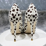 Funki Buys | Shoes | Women's White Black Spotted Heels