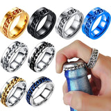 Funki Buys | Rings | Men's Moveable Ring | Titanium Steel Ring