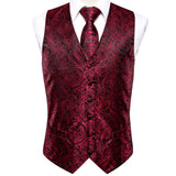 Funki Buys | Vests | Men's Formal Fashion 5 Pcs Silk Waistcoat Tie Sets