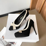 Funki Buys | Shoes | Women's Suede Bow Tie Platorm Heels