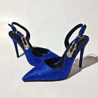 Funki Buys | Shoes | Women's Rhinestone Stiletto Slingback High Heels