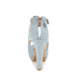 Funki Buys | Shoes | Women's Sequin Peep Toe Platform Sandal