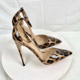 Funki Buys | Shoes | Women's Patent Leopard Stiletto Sandals