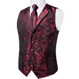 Funki Buys | Vests | Men's 4 Pcs Formal Silk Paisley Tie Vest Set