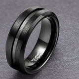 Funki Buys | Rings | Tungsten Carbide Brushed Black Bands