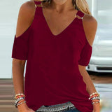 Funki Buys | Shirts | Women's Cut Out Buckle Strap Summer Top