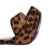 Funki Buys | Shoes | Women's Leopard Print Block Heel Sandals