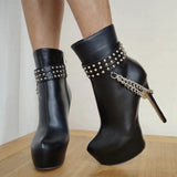 Funki Buys | Boots | Women's Ankle Boot Chain Stilettos
