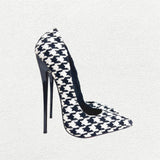 Funki Buys | Shoes | Women's Custom Houndstooth Super High Heels
