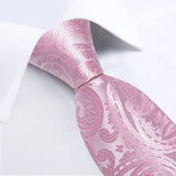 Funki Buys | Neckties | Men's Formal 3pcs Pink Tie Set