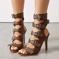 Funki Buys | Shoes | Women's Buckle Strap Gladiator Sandals