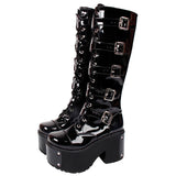 Funki Buys | Boots | Women's Gothic Harajuku Platform Stud Boots