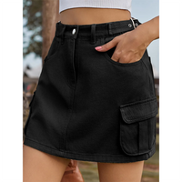 Funki Buys | Skirts | Women's Short Denim Skirt with Pockets