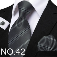 Funki Buys | Neckties | Men's Classic Striped Jacquard Tie Set