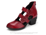Funki Buys | Shoes | Women's Gothic Genuine Leather Sandals | Wedges