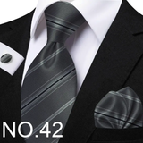 Funki Buys | Neckties | Men's Classic Striped Jacquard Tie Set