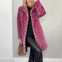 Funki Buys | Jackets | Women's Leopard Print Plush Coat