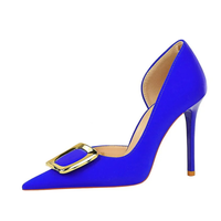 Funki Buys | Shoes | Women's Square Buckle Cut Out Pumps