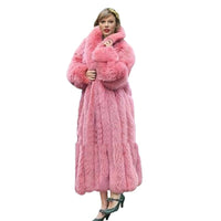 Funki Buys | Jackets | Women's Pink Faux Fur Mid-length Coat