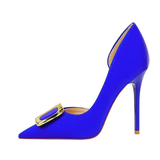 Funki Buys | Shoes | Women's Square Buckle Cut Out Pumps