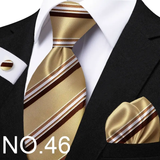 Funki Buys | Neckties | Men's Classic Striped Jacquard Tie Set